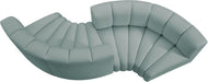 Arc - Faux Leather 4 Piece Curved Modular Sofa - Simple Home Plus