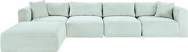 Shaggy - 5 Piece Modular Sectional With Ottoman - Simple Home Plus