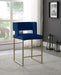 Caleb - Counter Stool with Gold Legs (Set of 2) - Simple Home Plus
