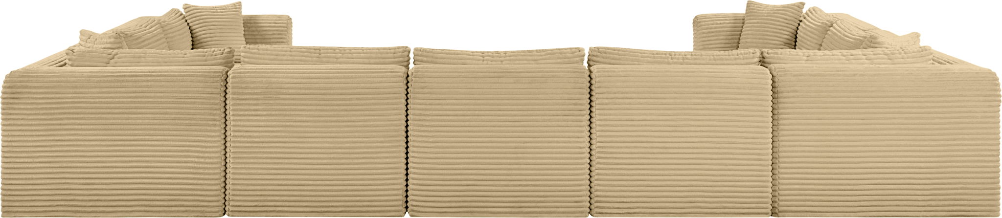 Shaggy - Fabric 9 Piece Modular U-Shaped Sectional - Simple Home Plus