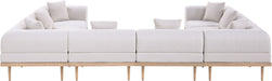 Laguna - 8 Piece Resilient Water Resistant Fabric 142" Upholstered Outdoor Patio Modular Sectional - Simple Home Plus