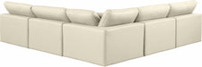 Comfy - 5 Piece Faux Leather Modular Corner Armless Sectional - Simple Home Plus