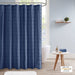Brooklyn - Pom Pom Shower Curtain - Indigo Blue - Simple Home Plus