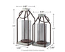 Diedrick - Gray / Black - Lantern Set (Set of 2) - Simple Home Plus