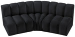 Arc - Velvet 3 Piece Modular Corner Sofa - Simple Home Plus