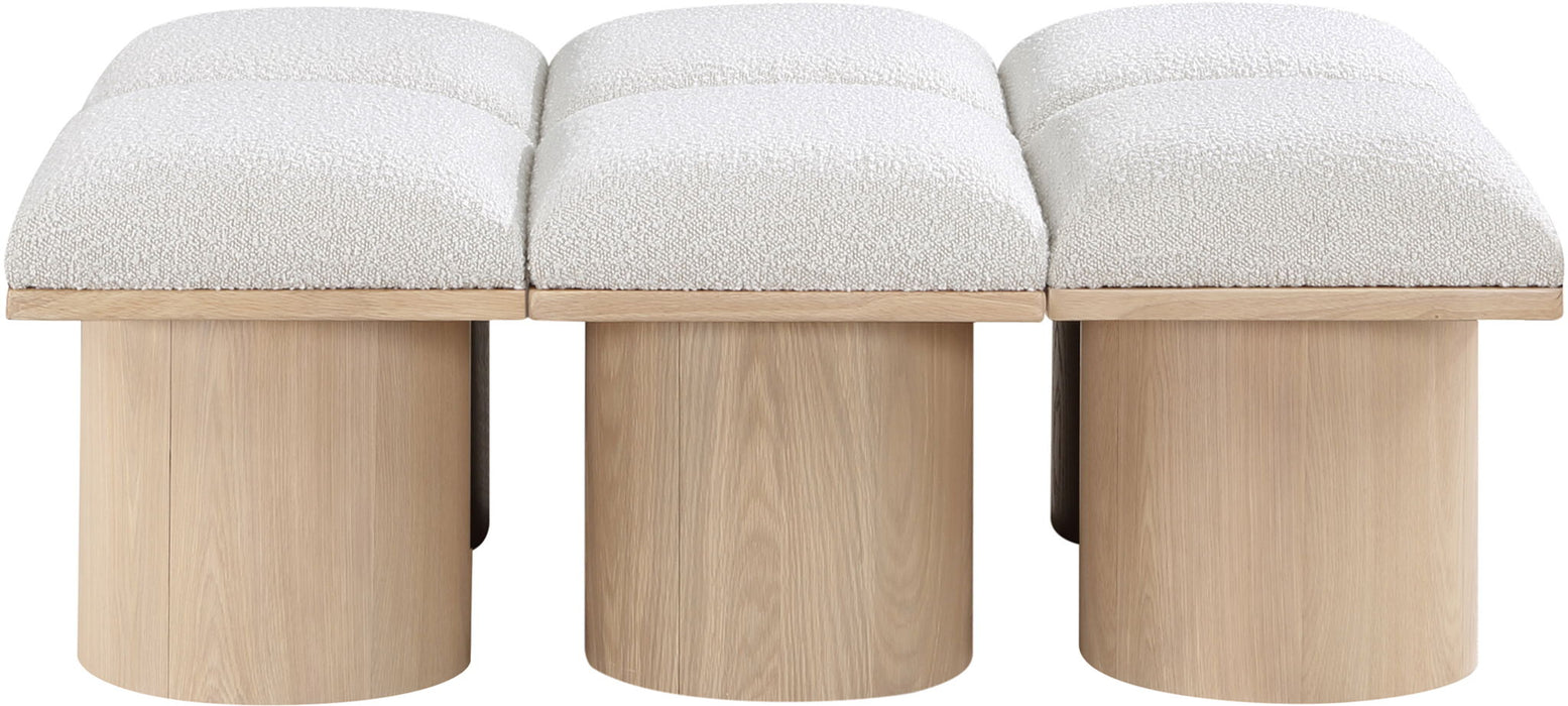 Pavilion - 6 Piece Modular Bench With Natural Base - Simple Home Plus