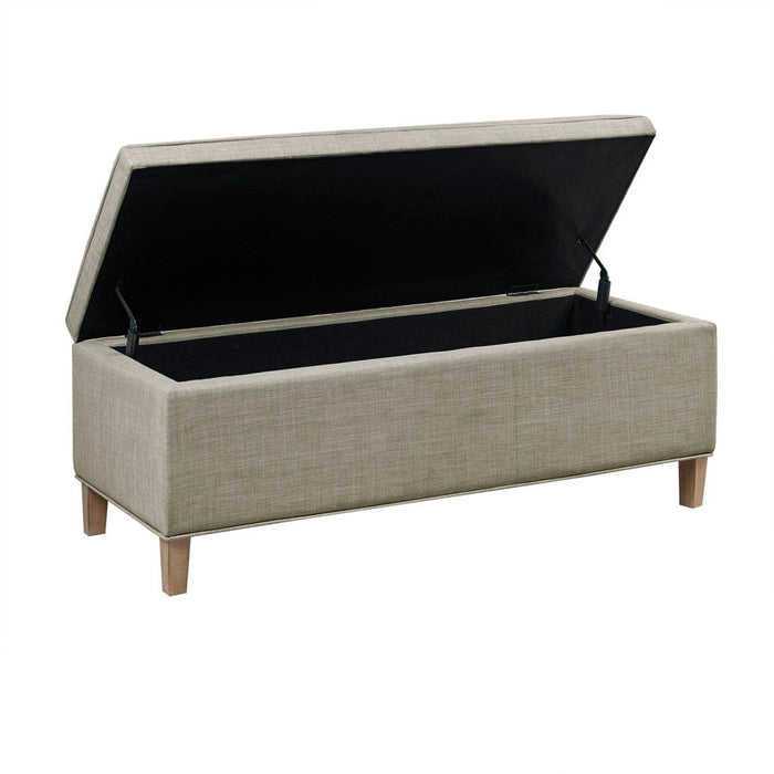 Caymus - Rectangular Soft Close Storage Bench - Light Gray - Simple Home Plus