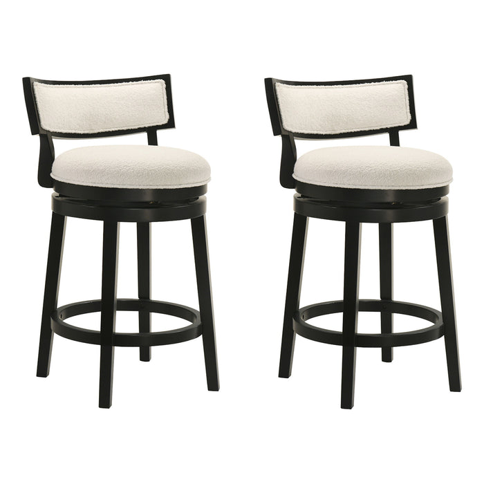 Noely - Modern Farmhouse Swivel Wood Counter Height Kitchen Bar Stool - Simple Home Plus