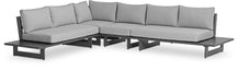 Maldives - 4 Piece Water Resistant Outdoor Patio Modular Sectional With Gray Base - Simple Home Plus