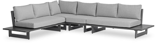 Maldives - 4 Piece Water Resistant Outdoor Patio Modular Sectional With Gray Base - Simple Home Plus