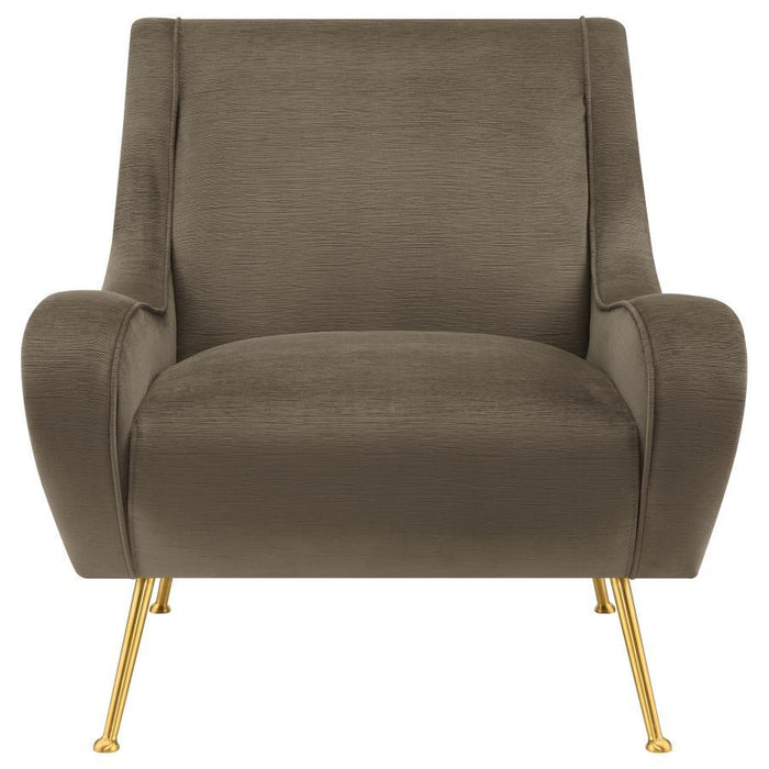 Ricci - Upholstered Saddle Arm Accent Chair - Simple Home Plus