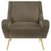 Ricci - Upholstered Saddle Arm Accent Chair - Simple Home Plus