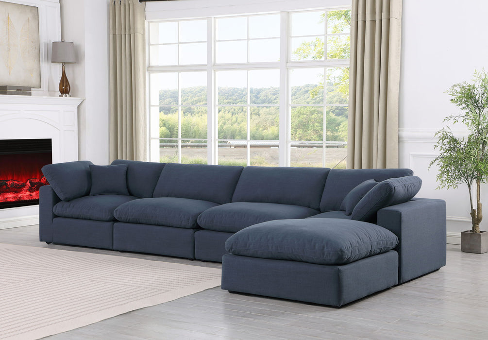 Comfy - 5 Piece Linen Modular Sectional With Chaise - Simple Home Plus