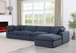 Comfy - 5 Piece Linen Modular Sectional With Chaise - Simple Home Plus