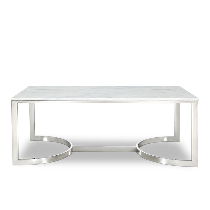 Copley - Coffee Table - Pearl Silver - Simple Home Plus
