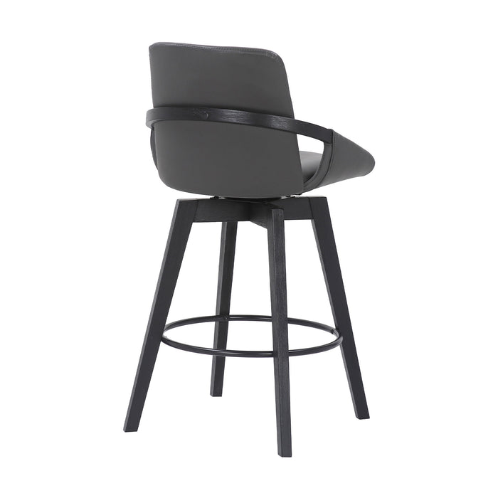 Baylor - Swivel Bar Stool With Black Frame - Simple Home Plus