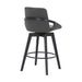 Baylor - Swivel Bar Stool With Black Frame - Simple Home Plus