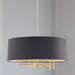 Presidio - 5-Light Black Drum Shade Chandelier - Gold / Black - Simple Home Plus