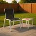 Nizuc - Outdoor Patio Dining Chair With White Frame (Set of 2) - Simple Home Plus