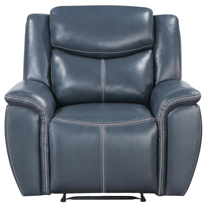 Sloane - Upholstered Padded Arm Recliner Chair - Blue - Simple Home Plus