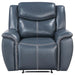Sloane - Upholstered Padded Arm Recliner Chair - Blue - Simple Home Plus