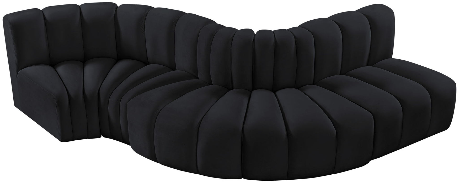 Arc - Velvet 5 Piece Modular Sofa - Simple Home Plus