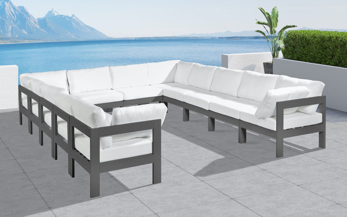 Nizuc - Outdoor Patio 12 Piece Modular Sectional With Gray Frame - Simple Home Plus