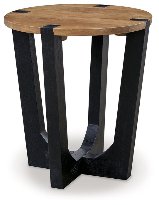 Hanneforth - Brown - Round End Table - Simple Home Plus