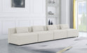 Cube - Linen Modular 4 Seat Armless Sofa - Simple Home Plus