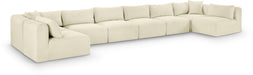 Shaggy - 8 Piece Modular U-Shaped Armless Sectional - Simple Home Plus