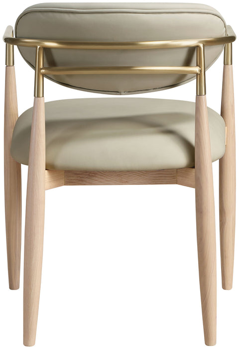 Riccio - Dining Arm Chair (Set of 2) - Natural And Gold Frame - Simple Home Plus