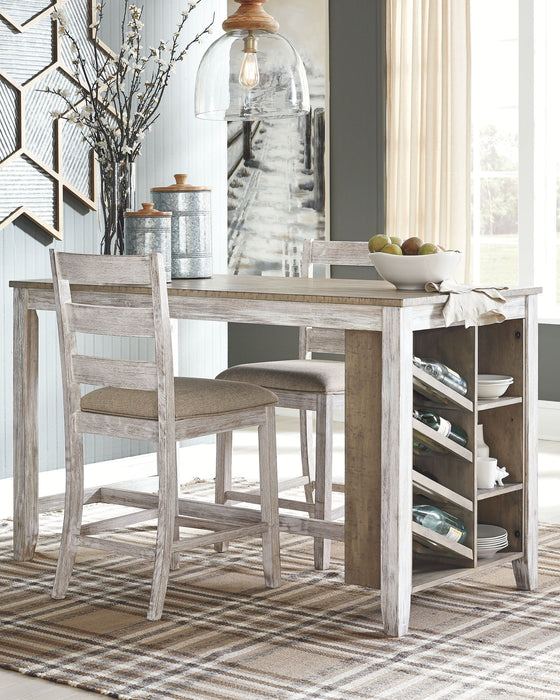 Skempton - Rectangular Counter Table With Storage Set - Simple Home Plus