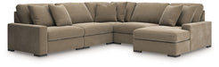 Calden - 5-Piece Sectional With RAF Corner Chaise - Sable - Simple Home Plus
