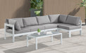 Nizuc - Outdoor Patio 5 Piece Modular Sectional With White Frame - Simple Home Plus