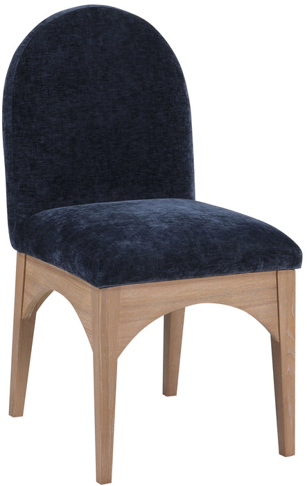 Waldorf - Chenille Dining Side Chair With Natural Legs - Simple Home Plus