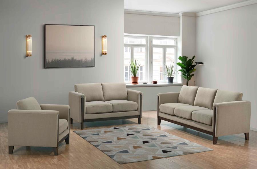 Islington - Upholstered Panel Arm Sofa Set - Simple Home Plus