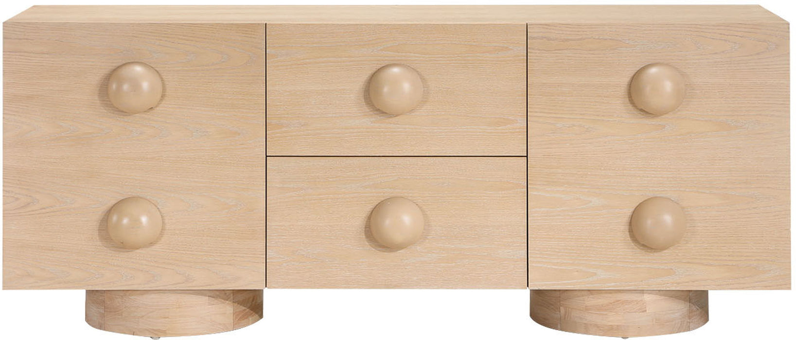 Bubble - Rubberwood with Oak Veneer Sideboard / Buffet - Simple Home Plus