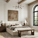Canovia - Solid Wood And Faux Cane Bench - Simple Home Plus