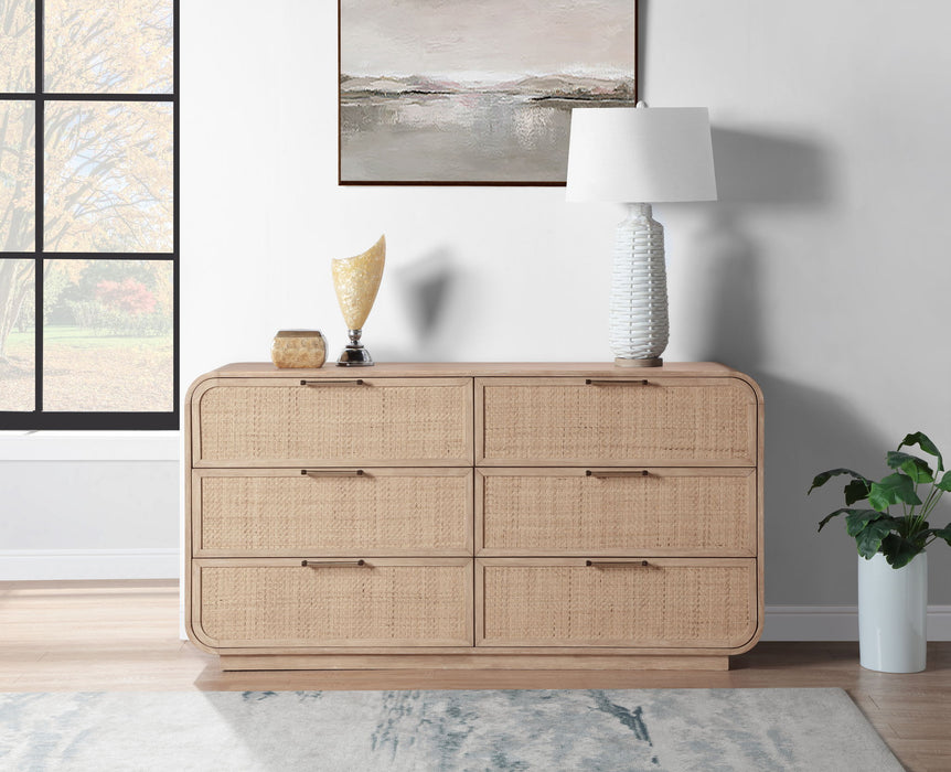 Windsor - Rubberwood Dresser - Natural - Simple Home Plus