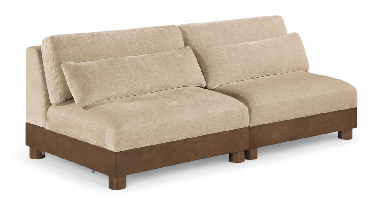 Turin - Chenille Fabric Upholstered Modular Sectional - Beige - Simple Home Plus