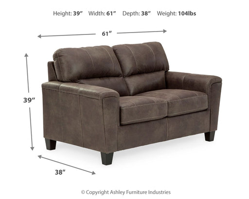 Navi - Stationary Loveseat - Simple Home Plus