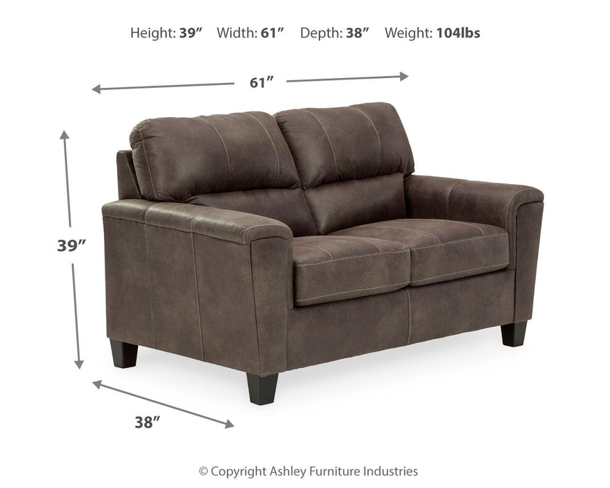 Navi - Stationary Loveseat - Simple Home Plus