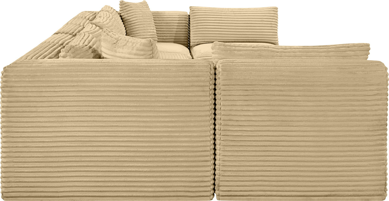 Shaggy - 7 Piece Modular U-Shaped Armless Sectional - Simple Home Plus
