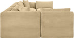 Shaggy - 7 Piece Modular U-Shaped Armless Sectional - Simple Home Plus