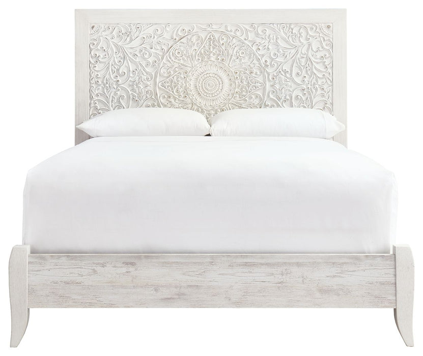 Paxberry - Queen Panel Headboard - Whitewash - Simple Home Plus