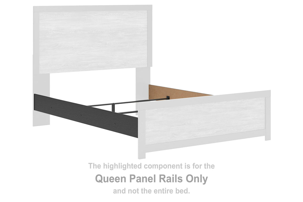 Broachmyn - Queen Panel Rails - Black - Simple Home Plus