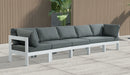 Nizuc - Outdoor Patio 5 Seat Modular Sofa With White Frame - Simple Home Plus