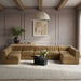Rummi - Velvet Performance Fabric Upholstered 7 Piece Modular Sectional (With 2 Corner Chairs) - Simple Home Plus