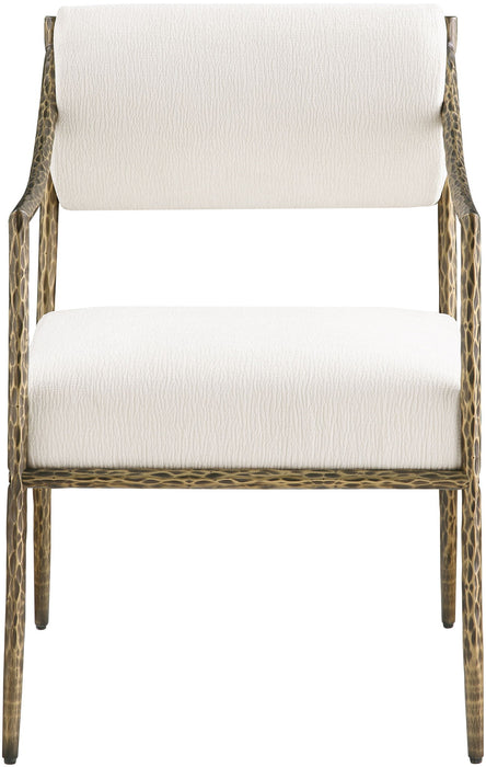 Bastille - Upholstered Dining Arm Chair (Set of 2) - Brass Frame - Simple Home Plus