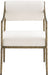 Bastille - Upholstered Dining Arm Chair (Set of 2) - Brass Frame - Simple Home Plus
